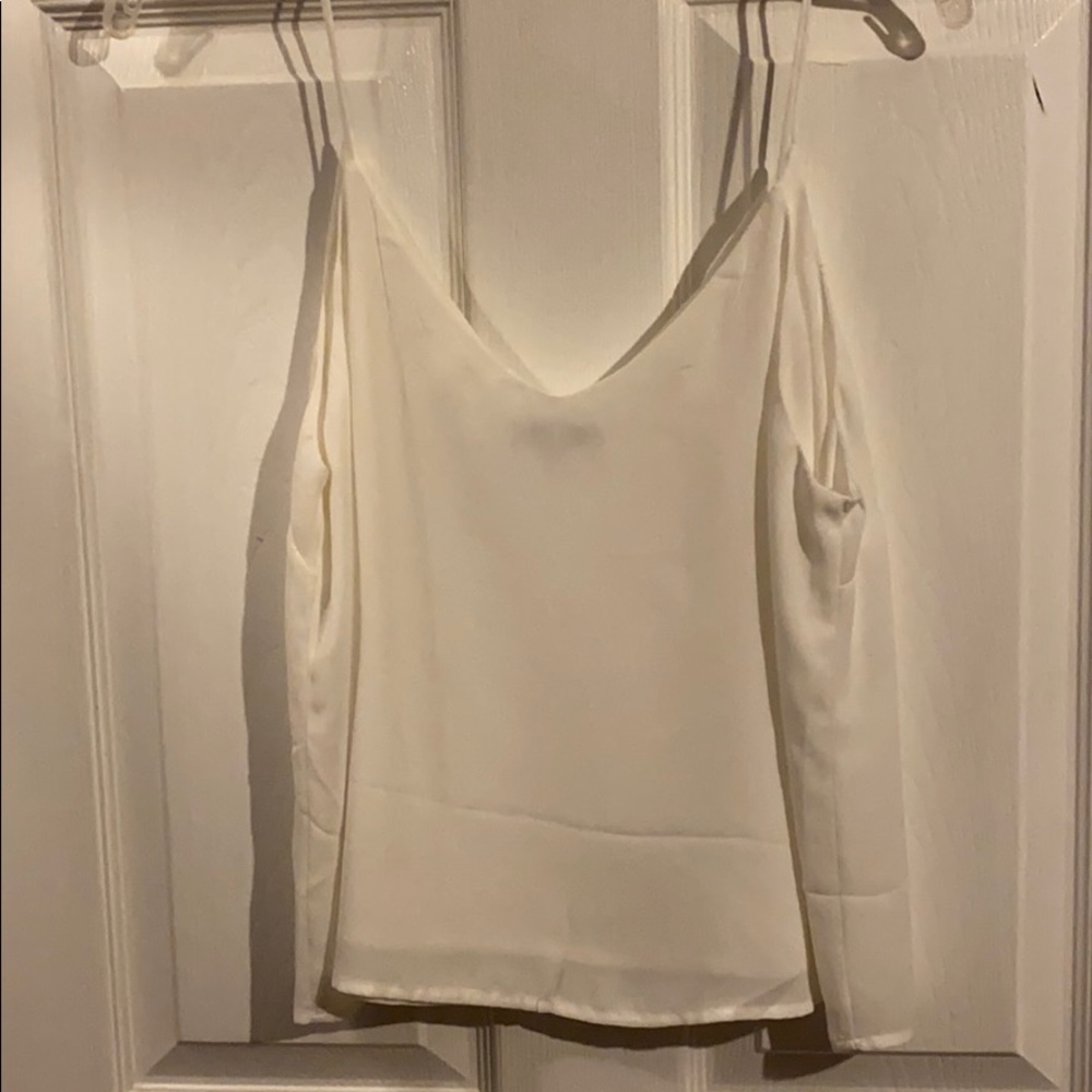 Flowy white chiffon blouse